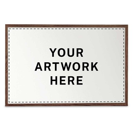 United Visual Products Drop-In Shadowbox, 18"x24", Walnut/Medium UVSB1824-WALNUT-MEDGRY